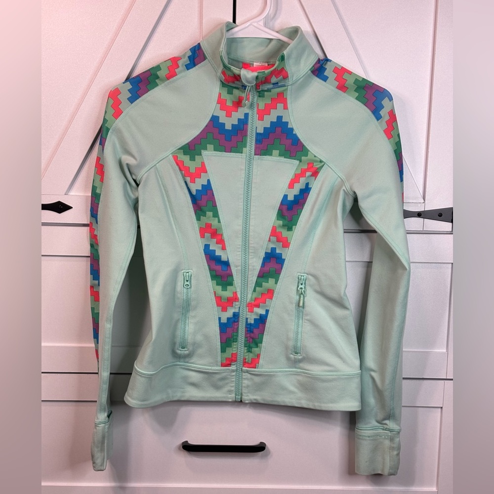 Lululemon Ivivva Aqua and Multicolor Jacket